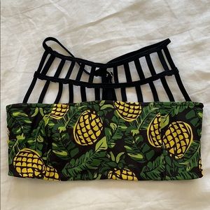 Citrine Swim Pineapple Bikini Top